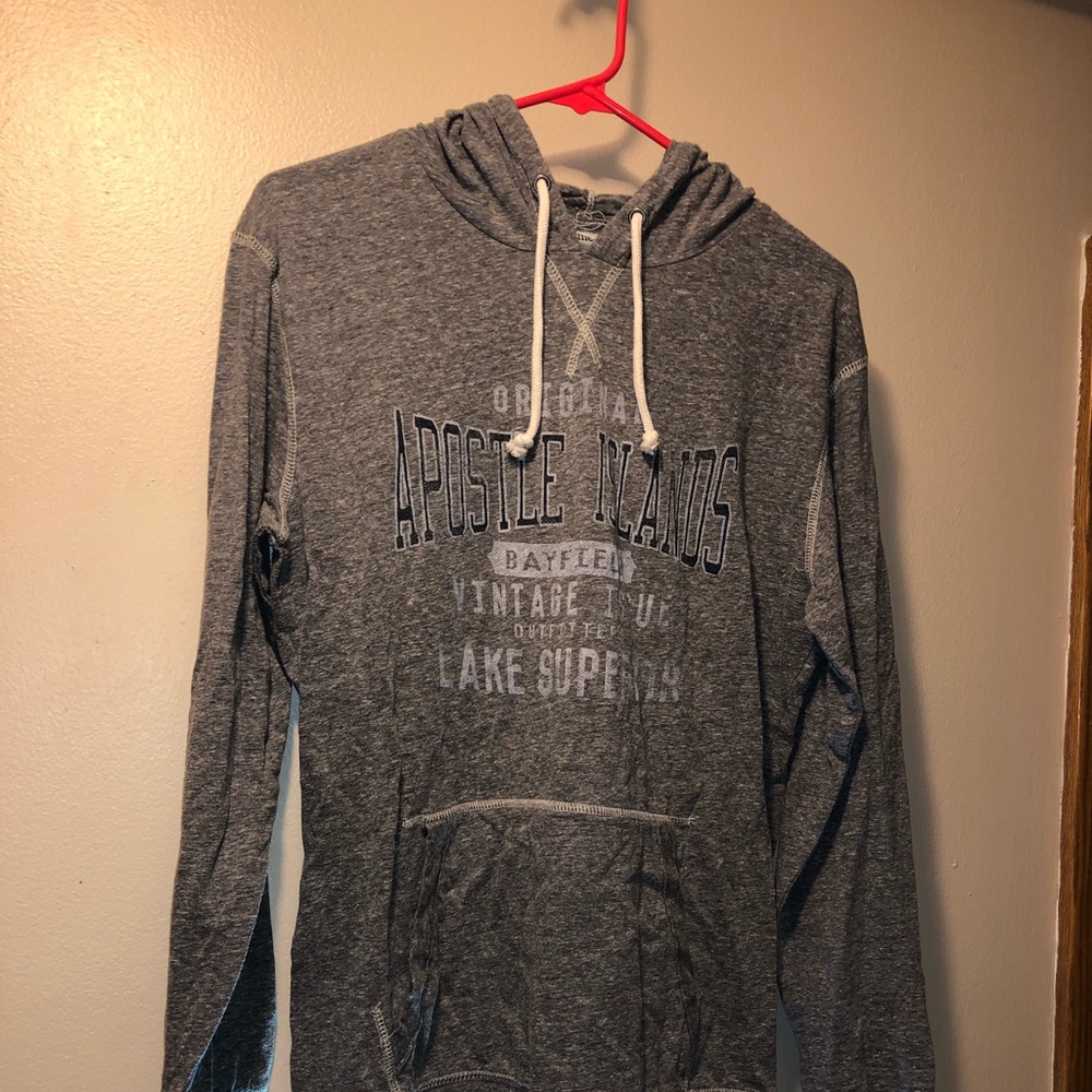 Lightweight vintage Apostle Islands hooded shirt